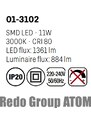 Světla a lustry REDO GROUP Designové nástěnné světlo ATOM 01-3102/LED 11W/3000K