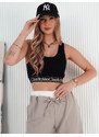 BASIC ČERNÝ CROP TOP SUNSEL Černá