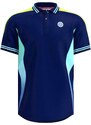 Pánské tričko BIDI BADU Grafic Illumination Polo Dark Blue XL