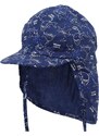 Yoclub Kids's Boys' Summer Cap With Neck Protection CLE-0118C-A100 Navy Blue