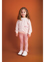 DEFACTO Baby Girl Striped Sweatshirt Leggings 2 Piece Set