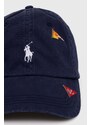 Bavlněná baseballová čepice Polo Ralph Lauren tmavomodrá barva, 710926397