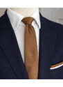 BUBIBUBI Hnědá kravata s puntíky