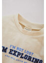 DEFACTO Baby Boy Crew Neck Slogan Printed T-Shirt