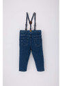 DEFACTO Baby Boy Jean Trousers Suspender 2 Piece Set