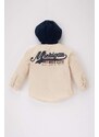 DEFACTO Baby Boy Hooded Twill Long Sleeve Shirt