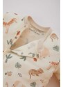 DEFACTO Baby Boy Newborn Safari Printed Premium Jumpsuit