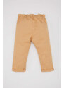 DEFACTO Baby Girl Paperbag Folded Leg Gabardine Trousers