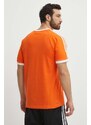 Bavlněné tričko adidas Originals oranžová barva, s aplikací, IM9382