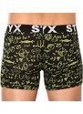 3PACK pánské boxerky Styx long art sportovní guma vícebarevné (3U13724)