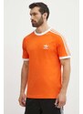 Bavlněné tričko adidas Originals oranžová barva, s aplikací, IM9382