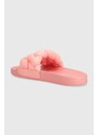 Pantofle Tommy Jeans TJW BRAIDED SLIDE dámské, růžová barva, EN0EN02450
