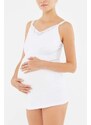 Dagi White Postpartum Nursing Undershirt