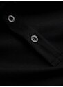 Ombre Clothing Černá polokošile s kontrastními prvky V2 POSS-0123