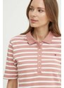Polo tričko Tommy Hilfiger růžová barva