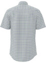 Pánská modrozelená nežehlivá kostkovaná košile s krátkým rukávem Seidensticker Regular