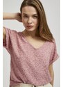 Dámské tričko MOODO - pudrově růžová