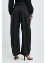 Kalhoty Pinko dámské, černá barva, jednoduché, high waist, 103577 A1TX