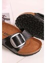 Birkenstock Dámské černé pantofle Madrid Big Buckle BF