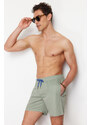 Trendyol Light Khaki Basic Standard Size Swim Shorts