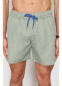 Trendyol Light Khaki Basic Standard Size Swim Shorts