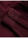 Ombre Clothing Pánské bavlněné tričko REGULAR z jednoduchého žerzeje - bordó V3 OM-SHCS-0138