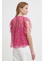 Košile Pepe Jeans MARLEY dámská, růžová barva, relaxed, PL304798