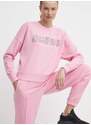 Mikina Guess SKYLAR dámská, růžová barva, s aplikací, V4GQ07 K8802