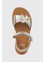 Dětské kožené sandály Shoo Pom GOA HEART zlatá barva