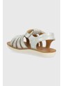 Dětské semišové sandály Shoo Pom GOA SPART stříbrná barva