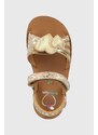 Dětské kožené sandály Shoo Pom GOA HEART zlatá barva