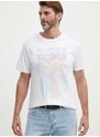 Bavlněné tričko Guess bílá barva, s aplikací, M4GI15 I3Z14