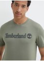 Bavlněné tričko Timberland zelená barva, s potiskem, TB0A5UPQ5901