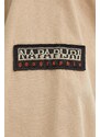 Bavlněná košile Napapijri A-Boyd béžová barva, relaxed, s klasickým límcem, NP0A4HO8N1E1