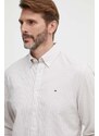 Košile Tommy Hilfiger pánská, béžová barva, regular, s límečkem button-down, MW0MW30935