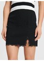 Sinsay - Mini sukně z žebrovaného úpletu - černá
