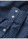 Ombre Men's fine pattern SLIM FIT shirt - navy blue