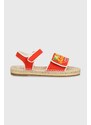 Dětské sandály Kenzo Kids oranžová barva