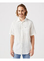 Pánská Košile Wrangler Ss 1 Pkt Shirt Worn White