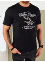 Dstreet Originální černé tričko s jedinečným potiskem