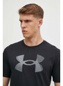 Tričko Under Armour černá barva, s potiskem