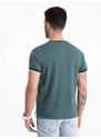 Ombre Clothing Zajímavé zelené tričko V2 TSCT-0175
