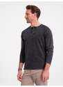 Ombre Clothing Nadčasové černé bavlněné tričko V1 LSWL-001