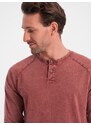 Ombre Clothing Nadčasové cihlové bavlněné tričko V3 LSWL-001