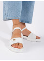 GOODIN Comfortable women's leather sandals white