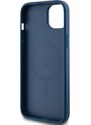 Originální kryt GUESS hardcase 4G Collection Leather Metal Logo MagSafe GUHMP15MG4GFRB for Apple iPhone 15 Plus/14 Plus , barva modrá