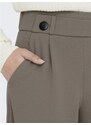 Hnědé dámské široké kalhoty JDY Geggo - Dámské
