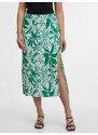 Orsay Zelená dámská vzorovaná sukně - Dámské