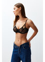 Trendyol Black Tulle Capless T-Shirt Bra Knitted Bra