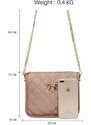 Anna Grace London Anna Grace Dámská růžová crossbody kabelka AG00598